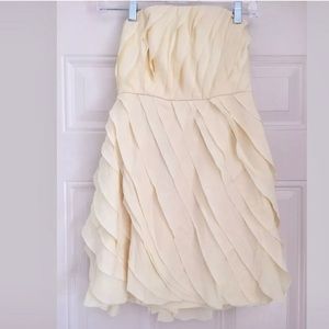 Adam Lippes pale yellow ruffled dress Sz 0 $495
